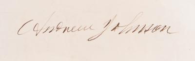 Lot #87 Andrew Johnson Document Signed as President - Image 2