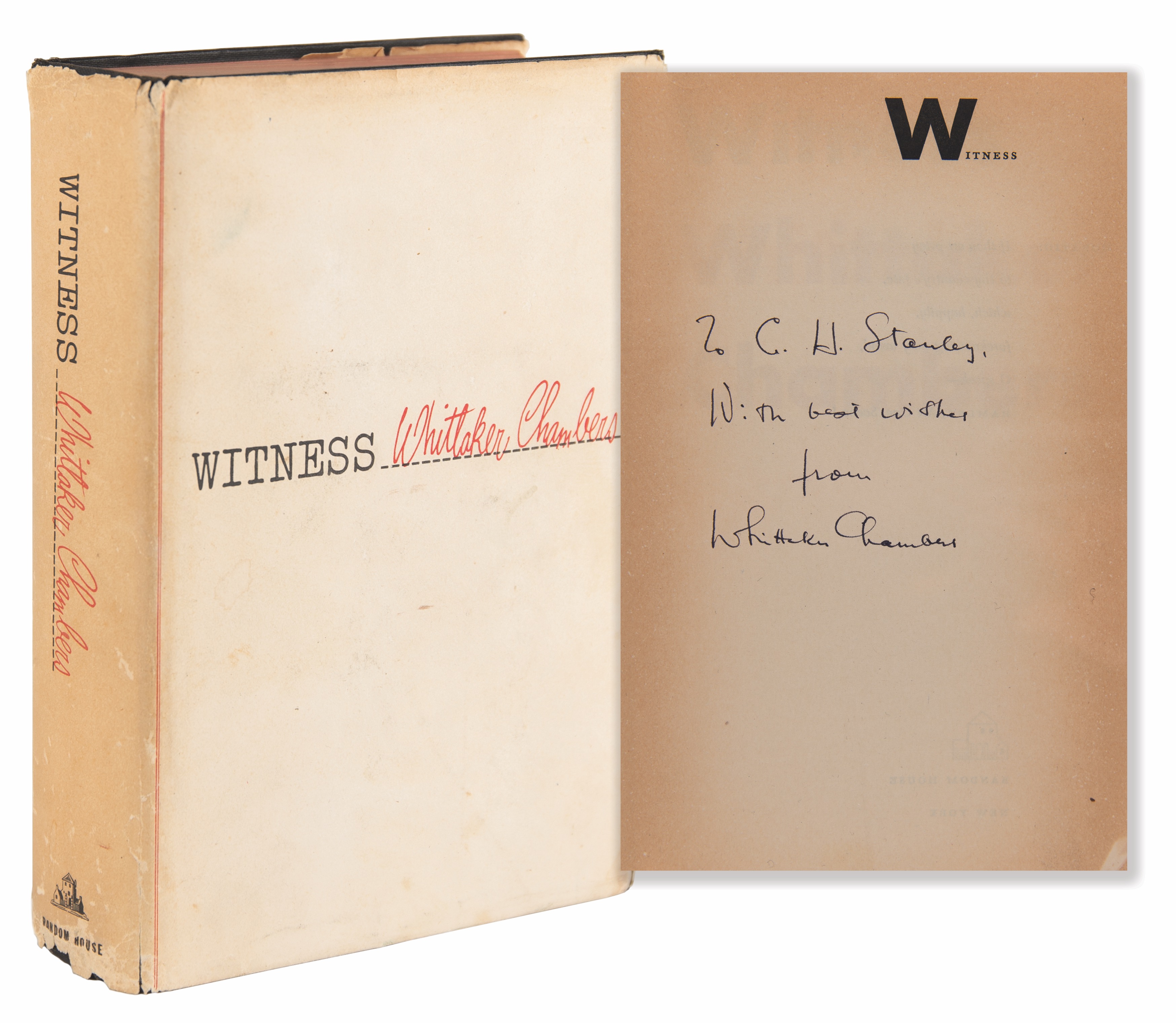 Lot #207 Whittaker Chambers Signed Book - Witness