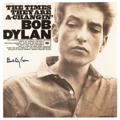Lot #643 Bob Dylan Signed Album - The Times They
