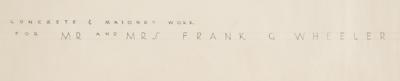Lot #584 Frank Lloyd Wright Signed Plan for a Usonian House - Image 7