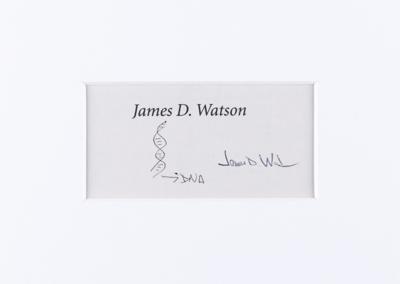 Lot #320 James D. Watson Signature with DNA Sketch - Image 2