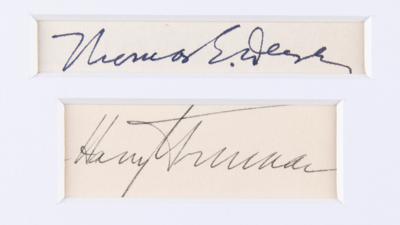 Lot #124 Harry S. Truman and Thomas E. Dewey Signatures - Image 2