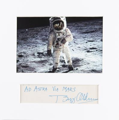 Lot #396 Buzz Aldrin Autograph Quotation Signed
