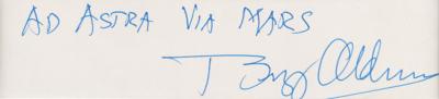 Lot #396 Buzz Aldrin Autograph Quotation Signed - Image 2