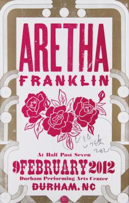 Lot #702 Aretha Franklin Signed Poster - Image 1