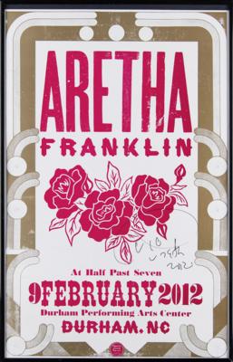 Lot #702 Aretha Franklin Signed Poster - Image 2
