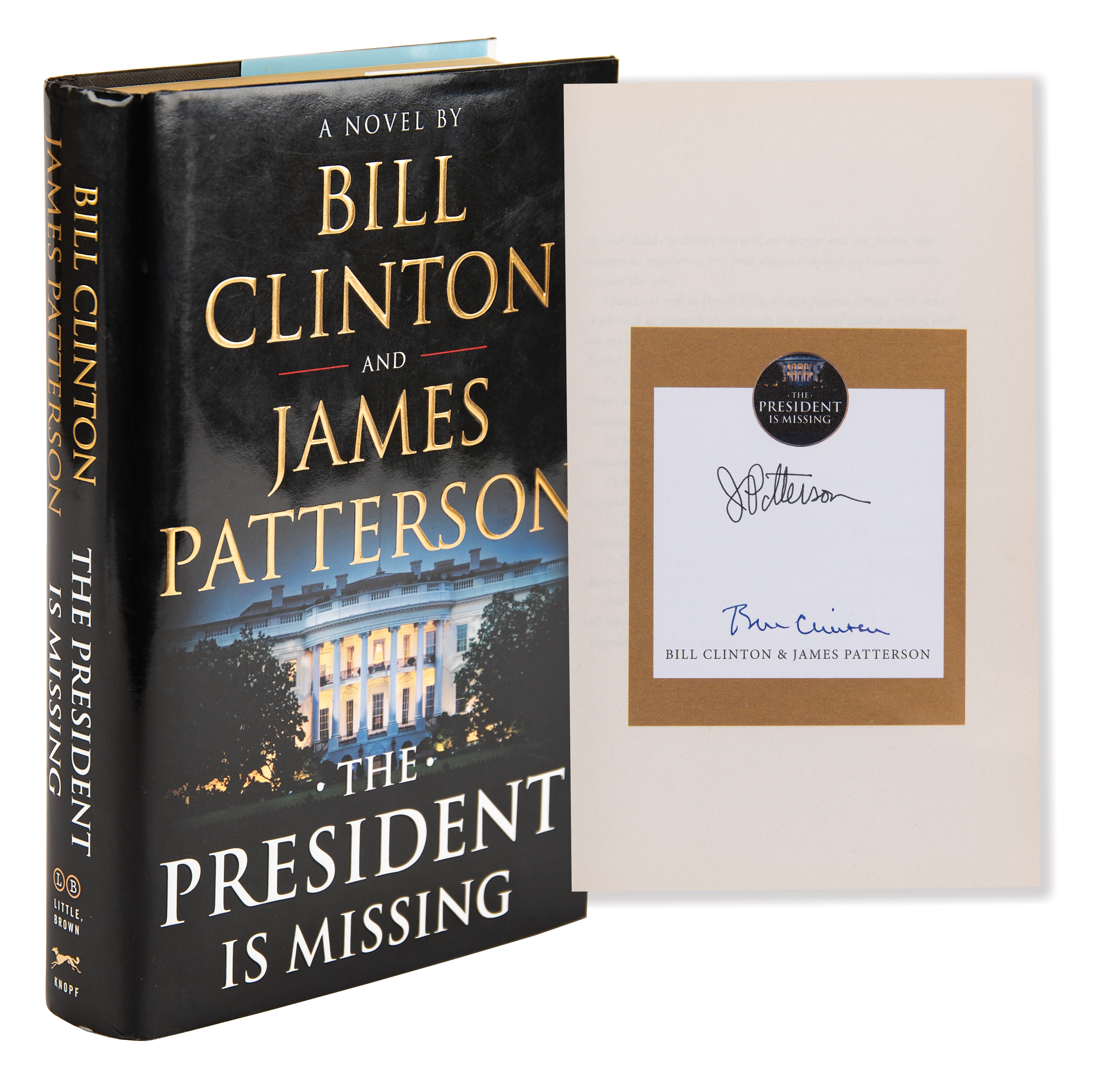 Lot #57 Bill Clinton Signed Book - The President Is Missing - Image 1
