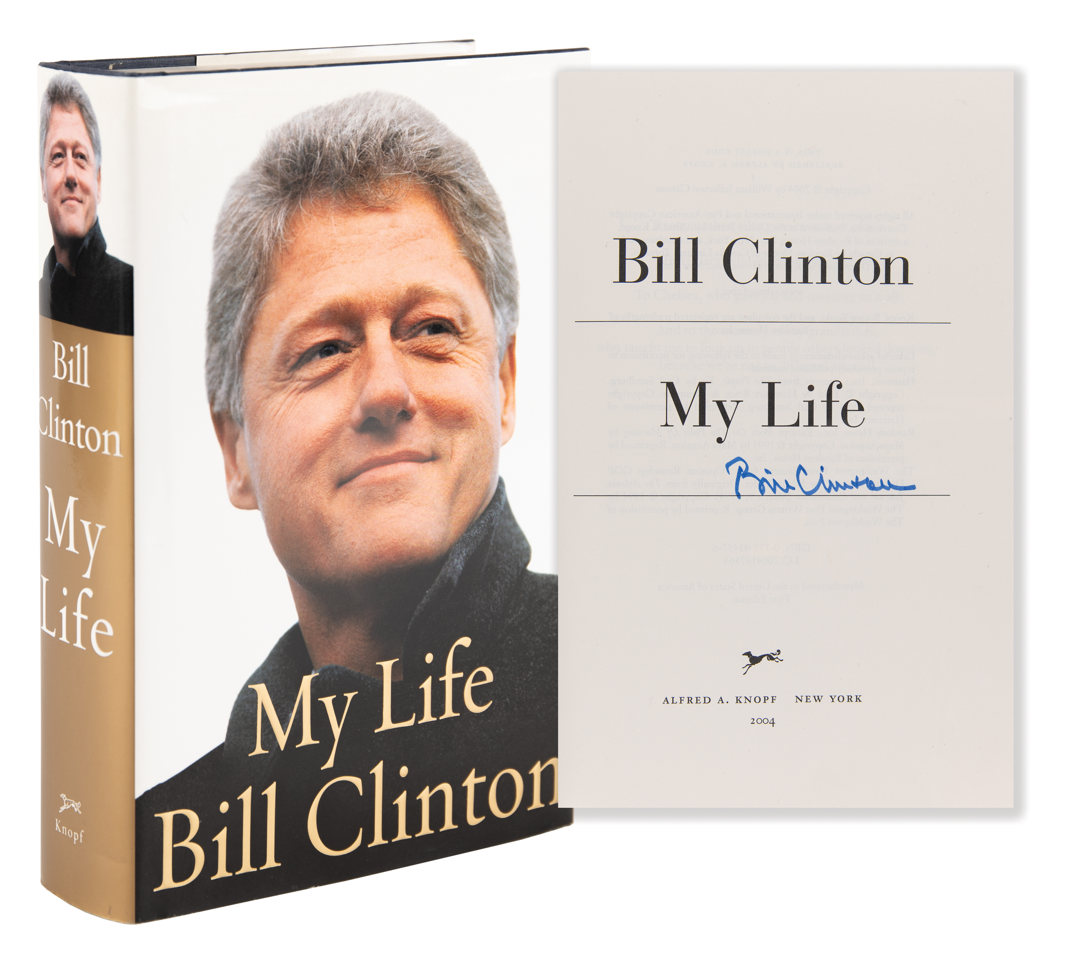 Lot #56 Bill Clinton Signed Book - My Life