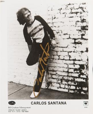 Lot #728 Carlos Santana Signed Photograph - Image 1