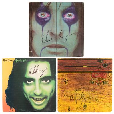 Lot #692 Alice Cooper (3) Signed Albums - Image 1