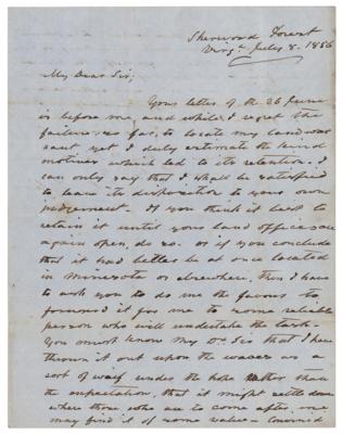 Lot #125 John Tyler Autograph Letter Signed with Free-Franked Address Panel - Image 1