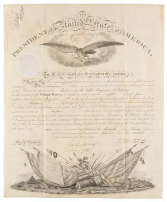 Lot #15 James K. Polk Document Signed as President