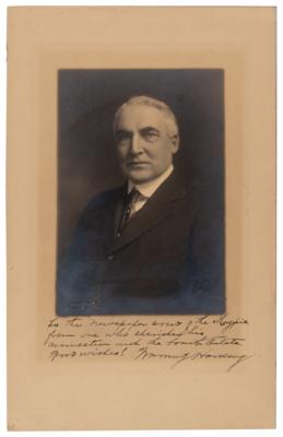 Lot #69 Warren G. Harding Signed Photograph by the