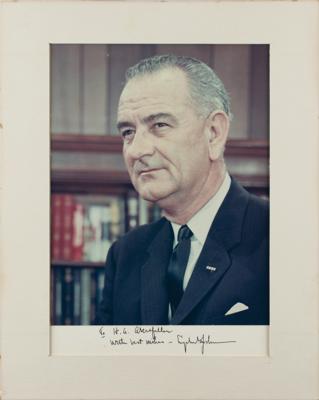 Lot #89 Lyndon B. Johnson Signed Oversized Photograph - Image 3