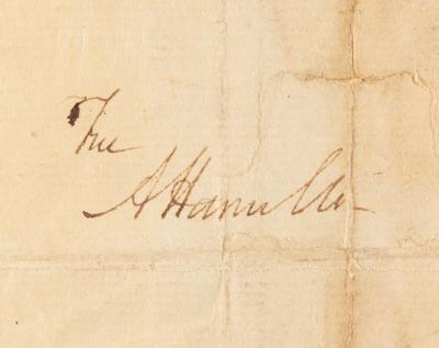 Lot #146 Alexander Hamilton Signed Free Frank - Image 2
