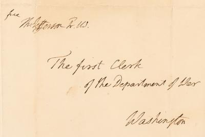 Lot #7 Thomas Jefferson Signed Free Frank as President - Image 1