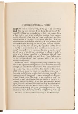 Lot #179 Albert Einstein Signed Book - Philosopher-Scientist: Volume VII of the Influential Library of Living Philosophers Book Series - Image 7