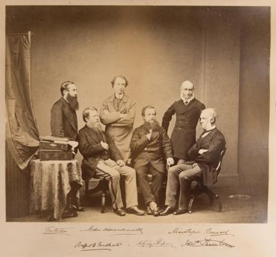 Lot #150 Treaty of Washington (1871) Oversized Album Photograph by Mathew Brady, Signed by All (6) British High Commissioners - Image 2