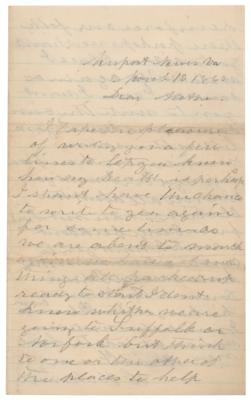 Lot #361 Abraham Lincoln: Soldier Letter on the
