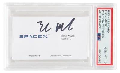 Lot #3159 Elon Musk Rare Signed SpaceX Business