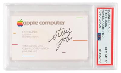 Lot #3082 Steve Jobs Signed Apple Business Card