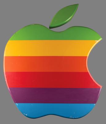 Lot #3124 Apple Large 'Rainbow Logo' Display - Originates From the Macintosh Factory in Fremont, California - Image 1