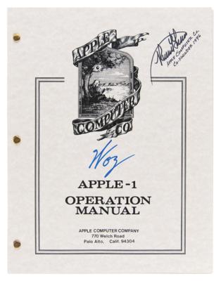 Lot #3089 Steve Wozniak and Ron Wayne Signed Apple-1 Operation Manual - Image 1