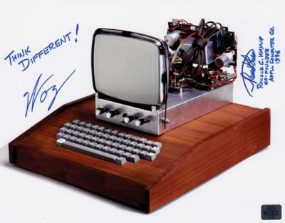 Lot #3094 Steve Wozniak and Ron Wayne Signed Photograph - Image 1