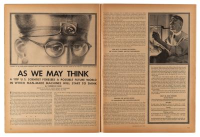Lot #3145 Vannevar Bush: 'As We May Think' in The Atlantic (July 1945) - Image 5
