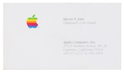 Lot #3080 Steve Jobs Apple Business Card