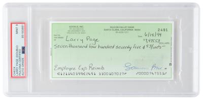 Lot #3158 Google: Larry Page Twice-Signed Check