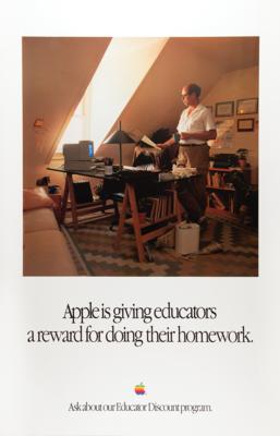 Lot #3103 Apple Computer Vintage 'Educator Discount Program' Poster - Image 1