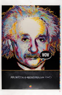 Lot #3101 Apple Computer and Mathematica 'Albert Einstein' Test Proof Poster - Image 1