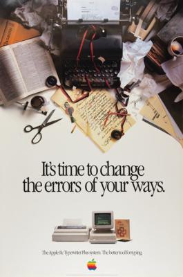 Lot #3099 Apple Computer 'Apple IIc Typewriter Plus' Poster - Image 1