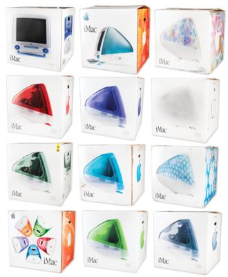 Lot #3041 Apple iMac G3 Collection of (13) 1st and 2nd Generation Computers with Original Boxes - All 13 Colors and Patterns - Image 1
