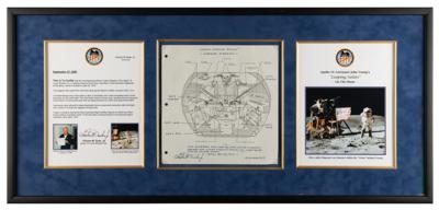 Lot #4274 Apollo 16 Lunar Surface Flown LM Interior Cabin Diagram — From the Collection of Charlie Duke - Image 1