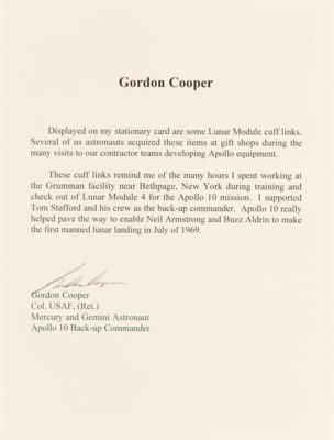 Lot #4087 Gordon Cooper's Lunar Module Cufflinks - Image 4
