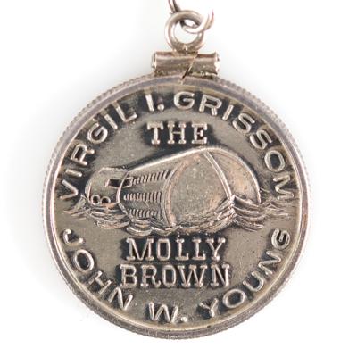 Lot #4011 Gus Grissom: Charm Bracelet with Flown Liberty Bell 7 Dime and Flown Gemini 3 Fliteline Medallion - Image 5