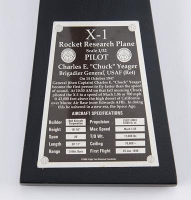Lot #4428 Chuck Yeager Signed Bell X-1 Model - Image 5