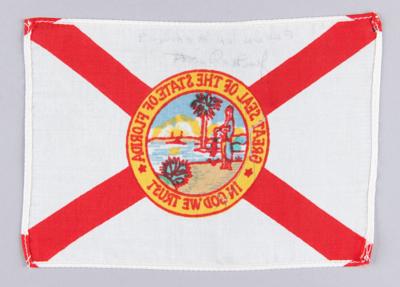 Lot #4081 Apollo 9 Flown Florida Flag Signed by Jim McDivitt - Image 3