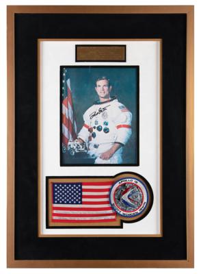 Lot #4256 Apollo 15 Lunar Surface-Flown American Flag and Patch - From the Personal Collection of Dave Scott - Image 1