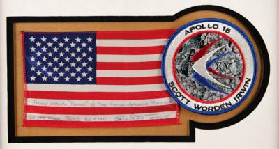Lot #4256 Apollo 15 Lunar Surface-Flown American Flag and Patch - From the Personal Collection of Dave Scott - Image 2
