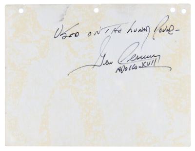 Lot #4300 Apollo 17 Lunar Surface-Used Rover Map Signed by Gene Cernan - Image 2