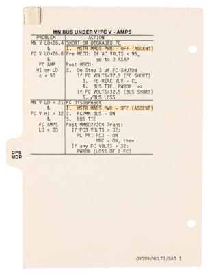Lot #4374 STS-6 Flown Checklist Page Signed by Paul Weitz - Image 2