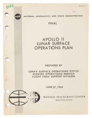 Lot #4105 Apollo 11 Lunar Surface Operations Plan