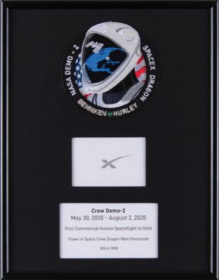 Lot #4404 SpaceX Flown Crew Dragon Demo-2 Parachute Swatch - Image 1