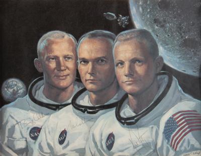 Lot #4099 Apollo 11 Crew-Signed Oversized Print - Image 2