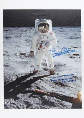 Lot #4134 Buzz Aldrin Signed Giclee Print