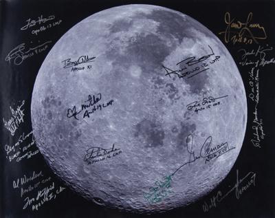 Lot #4313 Apollo Astronauts and Personnel (18) Signed Photograph, with (6) Moonwalkers - Image 1