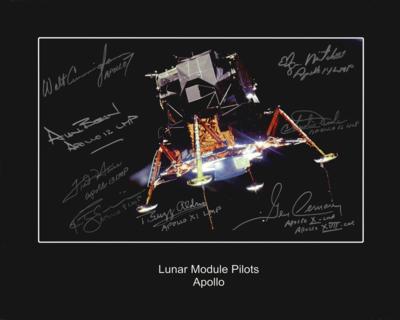Lot #4314 Apollo Lunar Module Pilots (8) Signed Photograph - Image 1
